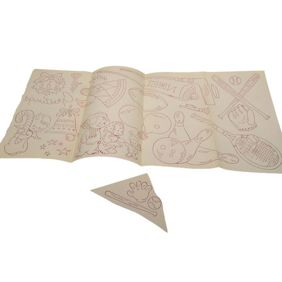 Vintage Christmas Holiday Transfer Patterns, MCM Workbasket Iron On Transfers - Picture 1 of 3